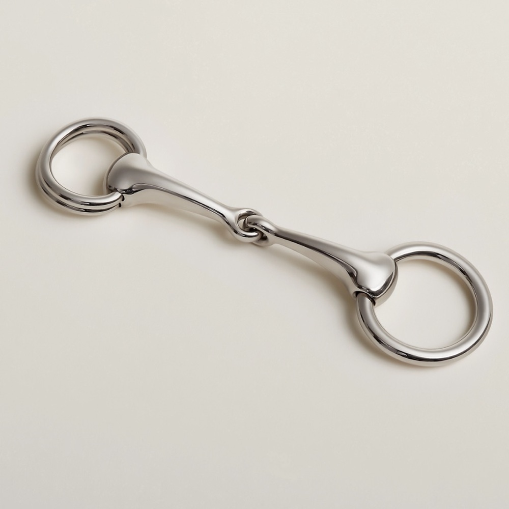 Authentic HERMES Mors Scarf 90 Silver Palladium Ring NIB